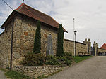 Cemetery with a war memorial