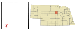 Location of Burwell, Nebraska