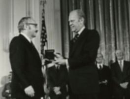 George B. Dantzig at National Medal of Science Awards Ceremony, 1976.jpg