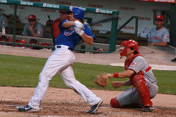 Soto batting for the Cubs against the Cincinnati Reds.