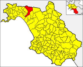 Poziția comunei în cadrul provinciei