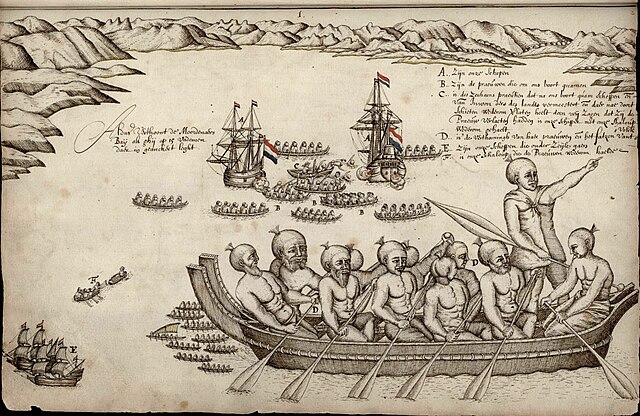 First European impression of (Ngāti Tūmatakōkiri) Māori, at Murderers' Bay, 1642.