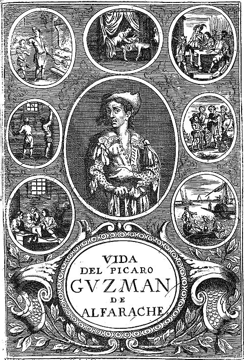 Title page of the book Guzmán de Alfarache (1599)