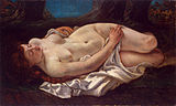 Gustave Courbet: Femme couchée heute Eremitage, St. Petersburg