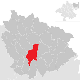 Poloha obce Gutau v okrese Freistadt (klikacia mapa)