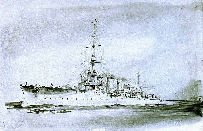 File:HMS 'Comus', light cruiser RMG PW1813.jpg