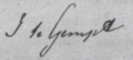 Handtekening Johanna te Gempt (1829-1898)