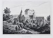 Hiltpoltstein (1843 steel engraving by Alex Marx) Hiltpoltstein (um 1860) von Alex Marx.jpg