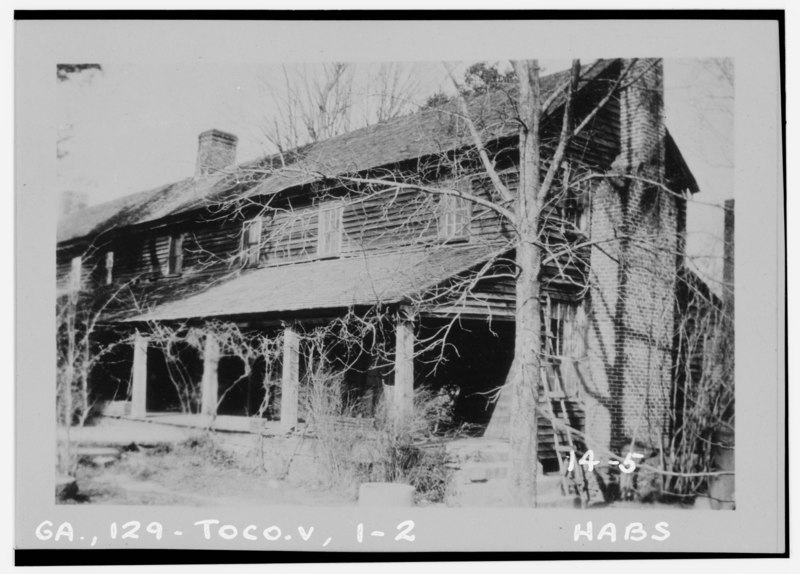 File:Historic American Buildings Survey Branan Sanders, Photographer March 1934 SOUTHWEST END VIEW - Travelers Rest, Toccoa, Stephens County, GA HABS GA,129-TOCO.V,1-2.tif