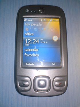 Un téléphone sous Windows Mobile 6.5.