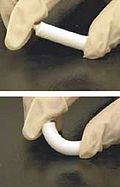 Flexible hydrogel-HA composite, which has a mineral-to-organic matrix ratio approximating that of human bone Hydrogel-HA.jpg