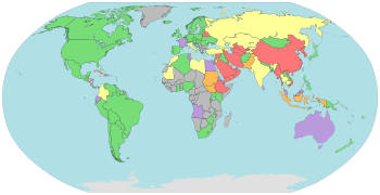 Globální mapa cenzury na internetu. Autor: Jeffrey Ogden (W163), CC0