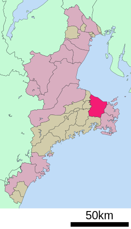 Lokasi Ise di Prefektur Mie