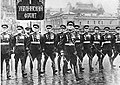 Maršál Koněv při vojenské přehlídce v Moskvě po vítězství ve Velké vlastenecké válce (1945)