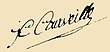 handtekening van Jean-Claude Courveille