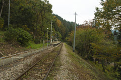 駅入口からの遠景（2013年11月）