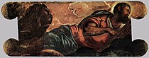 Allegory of the Scuola di San Marco label QS:Len,"Allegory of the Scuola di San Marco" label QS:Lpl,"Alegoria Scuola di San Marco" . circa 1564 date QS:P,+1564-00-00T00:00:00Z/9,P1480,Q5727902 . oil on canvas medium QS:P186,Q296955;P186,Q12321255,P518,Q861259 . 90 × 190 cm (35.4 × 74.8 in). Venice, Scuola Grande di San Rocco