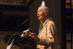 Jane Goodall at Mizzou Arena (facing left)