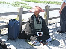 Japanese buddhist monk from the Soto Zen sect Japanese buddhist monk by Arashiyama.JPG