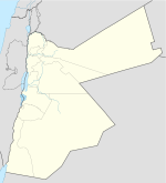 Nebo på en karta över Jordanien