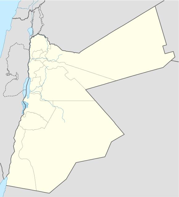 قائمة مواقع التراث العالمي في الأردن على خريطة الأردن