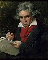 Ludwig van Beethoven, painted by Joseph Karl Stieler, 1820 Joseph Karl Stieler's Beethoven mit dem Manuskript der Missa solemnis.jpg