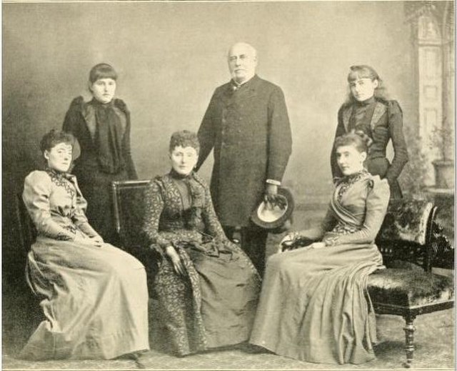 Julian Pauncefote, 1st Baron Pauncefote, with his wife Selina Cubitt, and daughters