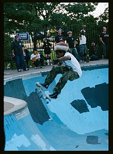 Julio Pineda with the bowl ollie at Owl's Head Skate Park - October 2019 Julio Pineda with the bowl ollie at Owl's Head Skate Park - October 2019.jpg