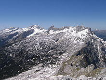 Il Canin visto dal monte Rombon