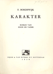 Title page of Karakter
(1938 ed.) KarakterBordewijk.gif