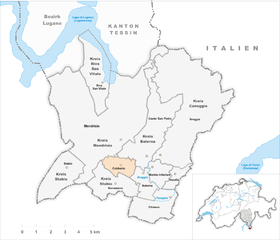 Karte von Coldrerio