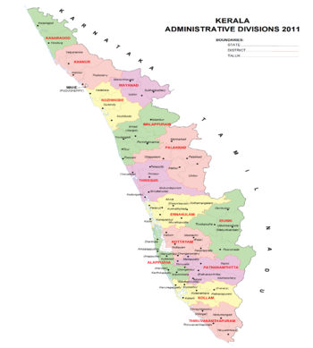 Jungle Maps: Map Of Kerala Districts