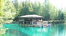 Kitch-iti-kipi viewing raft Kitch raft.jpg