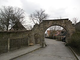 Western gate to the former monastery grounds