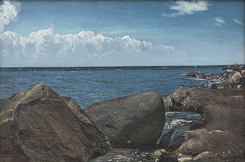 Stenet strandkant på Enø, 1914