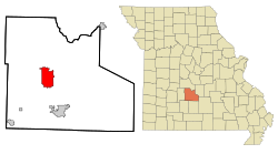 Location of Lebanon, Missouri