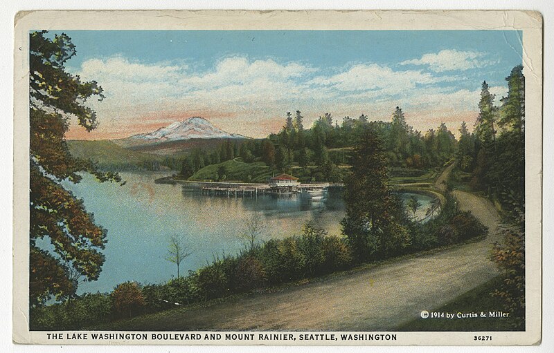 File:Lake Washington Blvd. and Mt. Rainier, 1914 - DPLA - 42041f4849b9e08b44fd33c49a53833c (page 1).jpg
