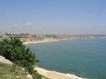 View of the beach from Al Siwar Restaurant