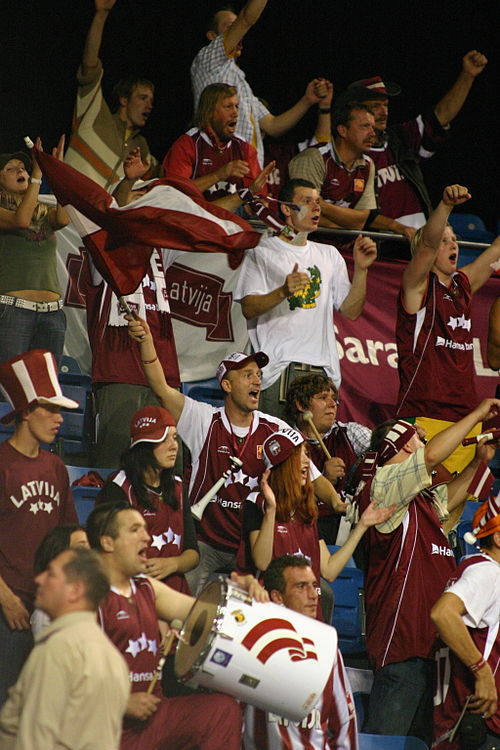 Latvia basketball fans