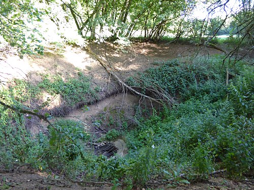 Trou des Glanes, résurgence de l'Aroffe, à sec en été (Moutrot, Lorraine, France)