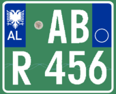 Vehicle Registration Plates Of Albania