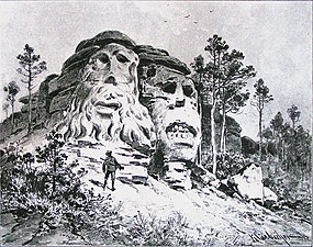 "Čertovy hlavy", rock sculptures by Václav Levý near Želízy