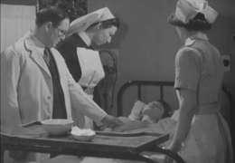 Life in Her Hands (1951), doctor, sister, nurse and patient.png