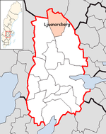 Location of the municipality of Ljusnarsberg