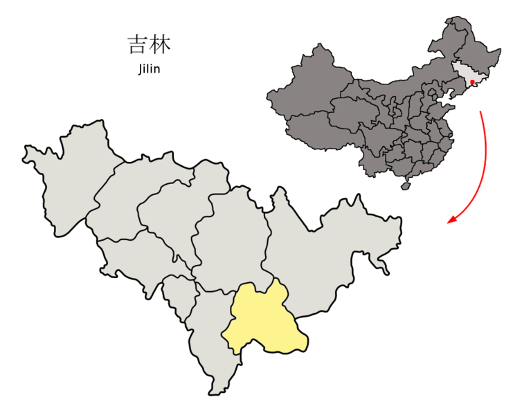 File:Location of Baishan Prefecture within Jilin (China).png