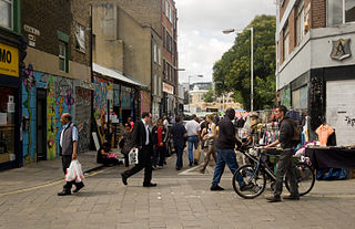 <span class="mw-page-title-main">Brick Lane Market</span> London market centered on Brick Lane, in Tower Hamlets, in east London
