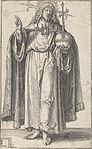 Christ as Salvator Mundi label QS:Len,"Christ as Salvator Mundi" label QS:Lpl,"Chrystus jako Zbawiciel świata" label QS:Lnl,"Christus als Salvator Mundi" circa 1510 date QS:P,+1510-00-00T00:00:00Z/9,P1480,Q5727902 . engraving. 11.9 × 7.4 cm (4.6 × 2.9 in). Amsterdam, Rijksmuseum Amsterdam.