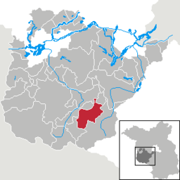 Läget för kommunen Mühlenfliess i Landkreis Potsdam-Mittelmark
