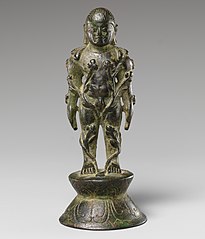 Bahubali in Kayotsarga position, Metropolitan Museum of Art (6th CE)