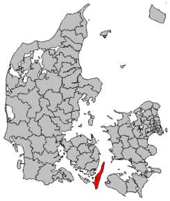 Kart over Langeland kommune